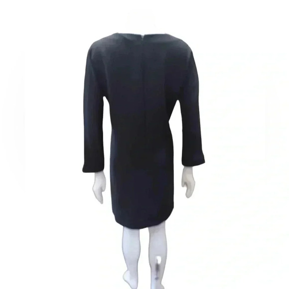 Liviana Conti Black Tan Ling Sleeve Midi Dress Size XL - Picture 2 of 13